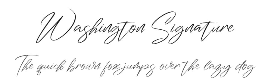 Washington Signature by Perspectype Studio - Letterena.com — Script Handwritten Font