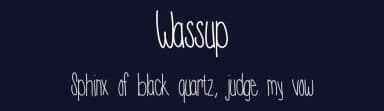 Wassup by Vanessa Bays — Script Handwritten Font — thumbnail 2