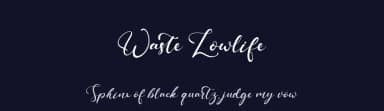 Waste Lowlife by Kong Font — Script Handwritten Font — thumbnail 2