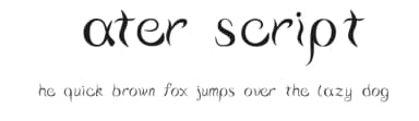 Water script by Yaqi Huang — Script Handwritten Font — thumbnail 1