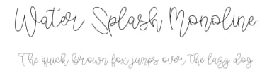 Water Splash Monoline by Miftah Arzaq — Script Handwritten Font — thumbnail 1
