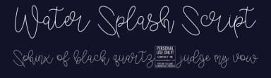 Water Splash Script by Miftah Arzaq — Script Handwritten Font — thumbnail 2