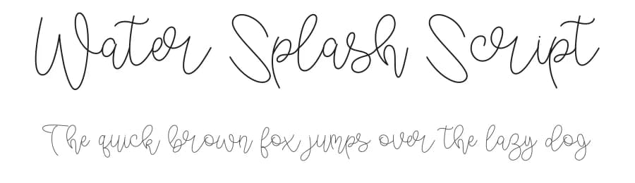 Water Splash Script by Miftah Arzaq — Script Handwritten Font