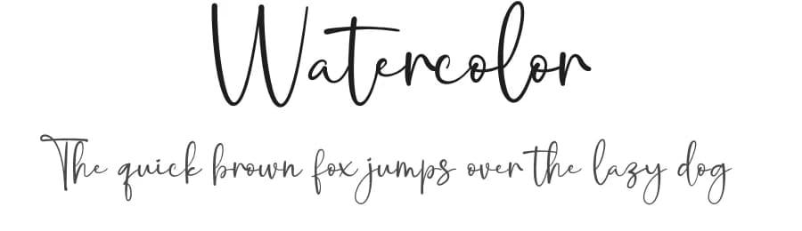 Watercolor by Id: #1146462 — Script Handwritten Font — preview 1