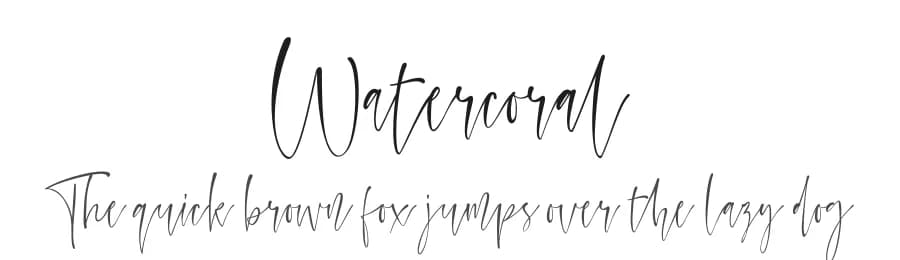 Watercoral by Sronstudio — Script Handwritten Font
