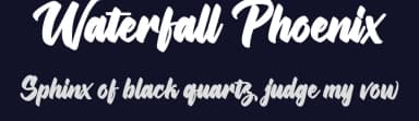 Waterfall Phoenix by Octotype  | Thomas Boucherie — Script Handwritten Font — thumbnail 2