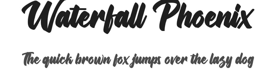Waterfall Phoenix by Octotype  | Thomas Boucherie — Script Handwritten Font