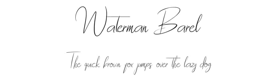 Waterman Barel by nomlimofont — Script Handwritten Font