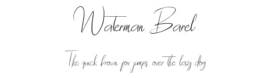Waterman Barel by nomlimofont — Script Handwritten Font — thumbnail 1