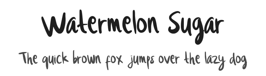 Watermelon Sugar by Tiny Hand Letter — Script Handwritten Font
