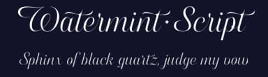 Watermint Script by Måns Grebäck — Script Handwritten Font — thumbnail 2