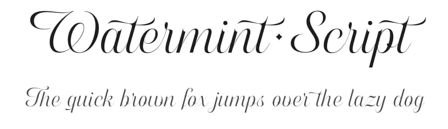 Watermint Script by Måns Grebäck — Script Handwritten Font