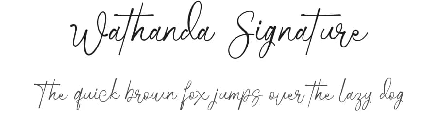 Wathanda Signature by Muwatta Studio — Script Handwritten Font — preview 1