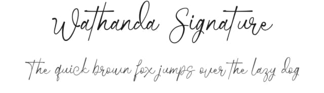 Wathanda Signature by Muwatta Studio — Script Handwritten Font