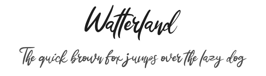 Watterland by Vunira Design — Script Handwritten Font
