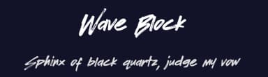Wave Block by Riyadh Rahman — Script Handwritten Font — thumbnail 2