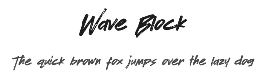 Wave Block by Riyadh Rahman — Script Handwritten Font