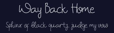 Way Back Home by Graph Arts — Script Handwritten Font — thumbnail 2