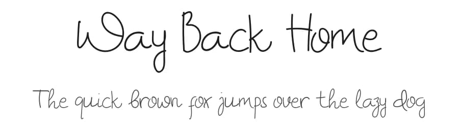 Way Back Home by Graph Arts — Script Handwritten Font
