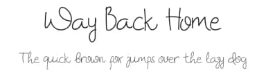 Way Back Home by Graph Arts — Script Handwritten Font — thumbnail 1