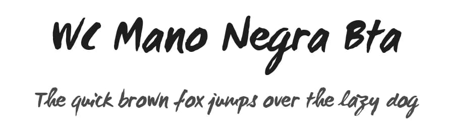 WC Mano Negra Bta by WC Fonts / Atypeek — Script Handwritten Font — preview 1