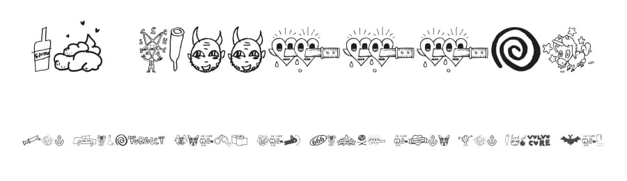 WC Slaasssch by WC Fonts / Atypeek — Dingbats Font