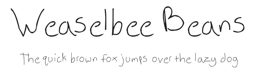 Weaselbee Beans by FontPanda — Script Handwritten Font