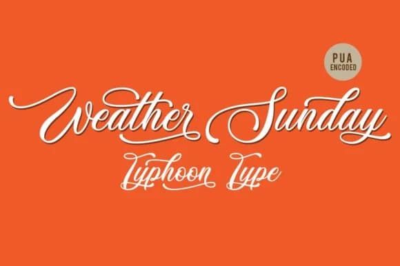 Weather Sunday Font by Typhoon Type™ — Script Handwritten Font