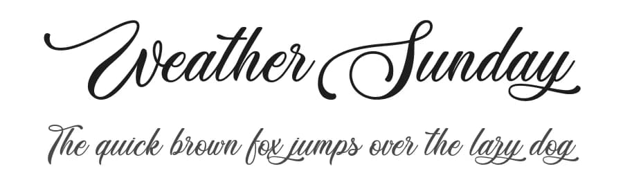 Weather Sunday by Typhoon Type - Suthi Srisopha — Script Handwritten Font