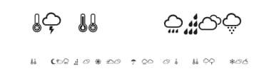 Weather Symbols by Vladimir Nikolic — Dingbats Font — thumbnail 1