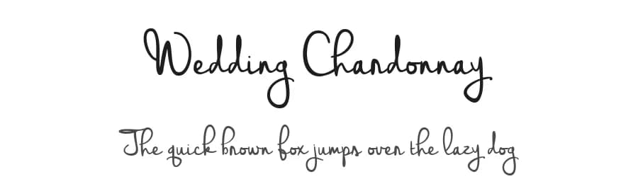 Wedding Chardonnay by Brittney Murphy Design — Script Handwritten Font