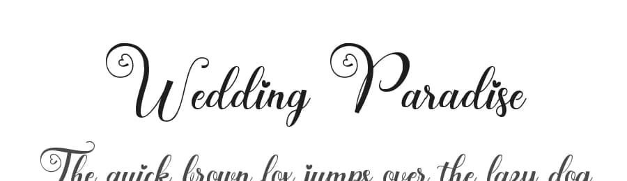 Wedding Paradise by Ahmad Riqi — Script Handwritten Font