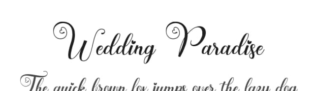 Wedding Paradise by Ahmad Riqi — Script Handwritten Font