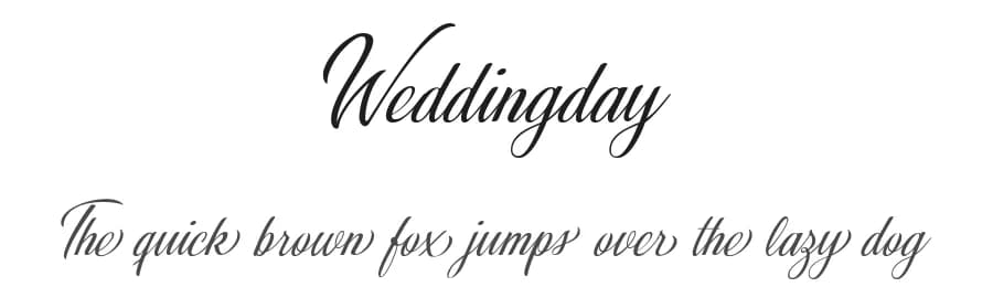 Weddingday by Billy Argel Fonts ® — Script Handwritten Font
