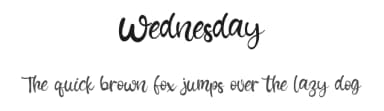 Wednesday by Mochtype — Script Handwritten Font — thumbnail 1