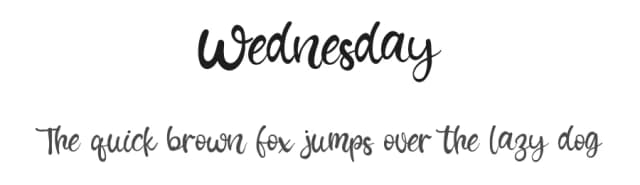 Wednesday by Mochtype — Script Handwritten Font
