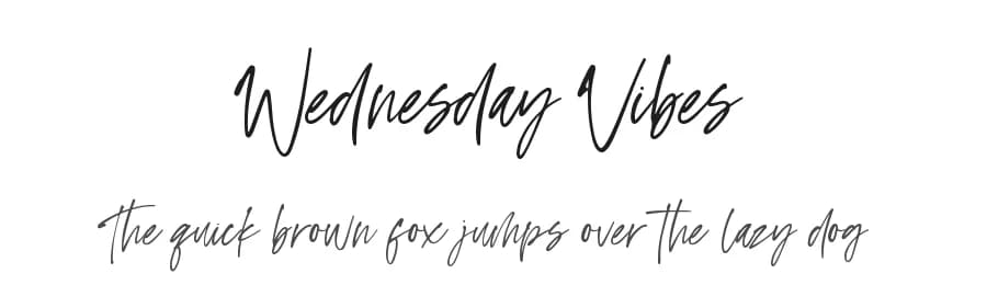 Wednesday Vibes by Sronstudio — Script Handwritten Font