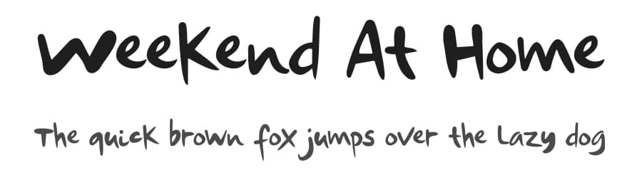 Weekend At Home by The Docallisme - Amry Al Mursalaat — Script Handwritten Font