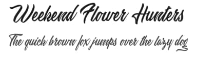 Weekend Flower Hunters by Billy Argel Fonts ® — Script Handwritten Font — thumbnail 1