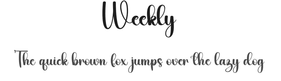 Weekly by Harlek Studio — Script Handwritten Font