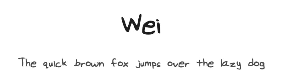 Wei by ppfflop — Script Handwritten Font