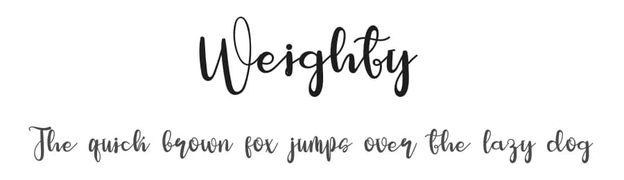 Weighty by FreshtypeINK — Script Handwritten Font