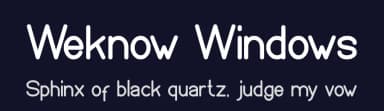 Weknow Windows by weknow — Sans Serif Font — thumbnail 2