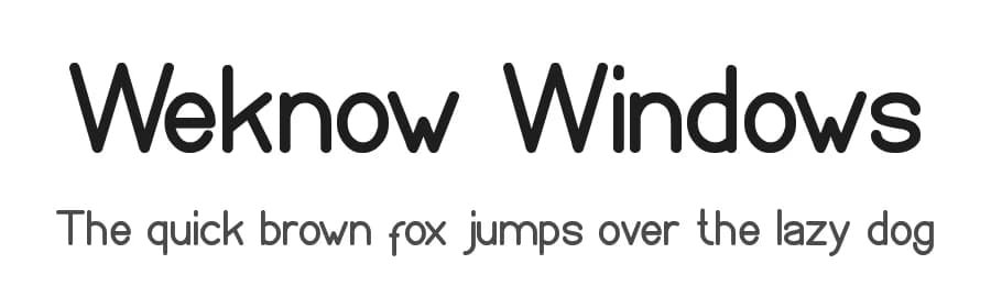 Weknow Windows by weknow — Sans Serif Font