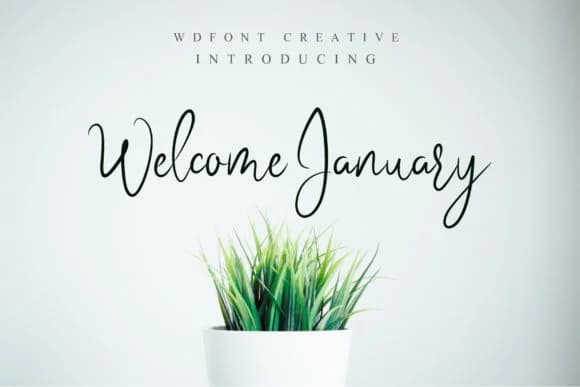 Welcome January Font by WDfont Creative — Script Handwritten Font