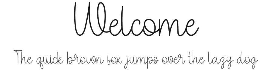 Welcome by Belina Studio — Script Handwritten Font