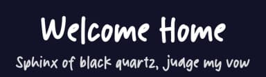 Welcome Home by MJType — Script Handwritten Font — thumbnail 2