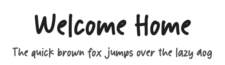 Welcome Home by MJType — Script Handwritten Font