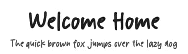 Welcome Home by MJType — Script Handwritten Font — thumbnail 1