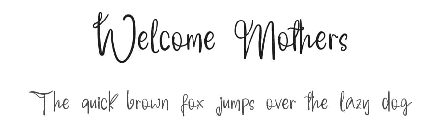 Welcome Mothers by Inermedia Studio — Script Handwritten Font